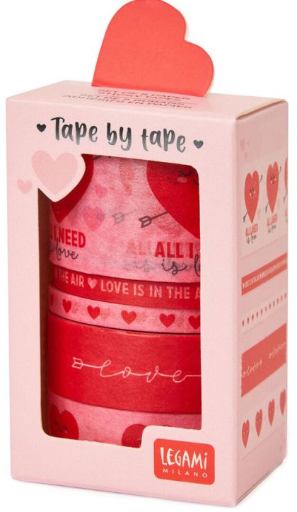 Комплект цветно тиксо Legami - Heart