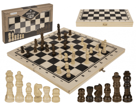 Сгъваем дървен шах Out of the Blue, 34 х 34 см.