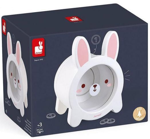 Дървена касичка Janod - Зайче