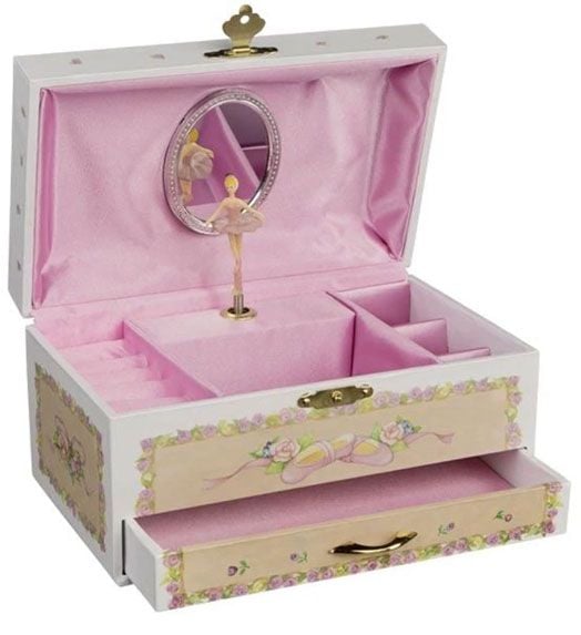 Музикална кутия Goki - Балерина, с чекмедже