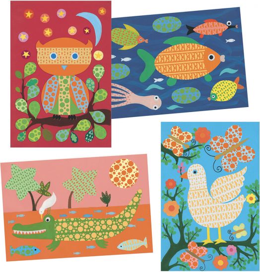 Комплект за оцветяване с гъба Djeco - О, това е магия!