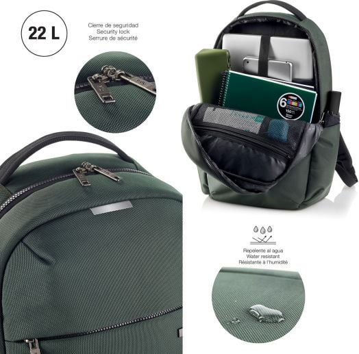Раница за лаптоп Miquelrius Bag To Work Green, 46 х 38 х 13 см.