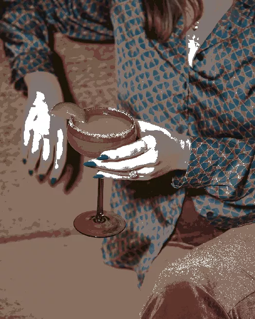 Чаши за коктейл Here's How The Lou Coupe Blue, 2 бр.