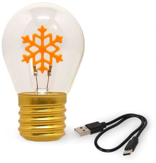 Лампа крушка Legami Bulb Fiction - Снежинка