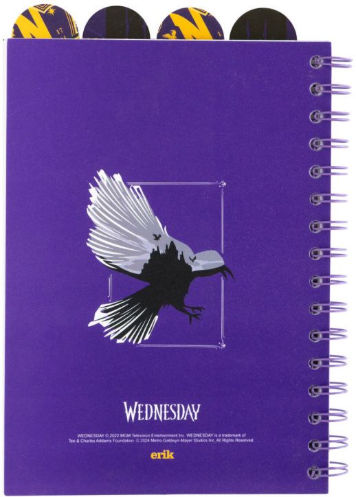 Тефтер Grupo Erik Wednesday A5 със спирала и 4 разделителя