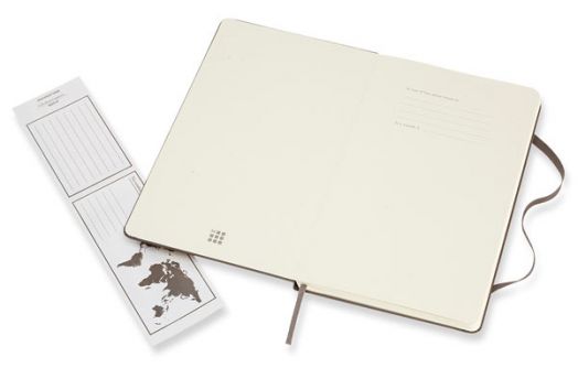 Голям кафяв тефтер Moleskine Classic Earth Brown с твърди корици и нелинирани страници