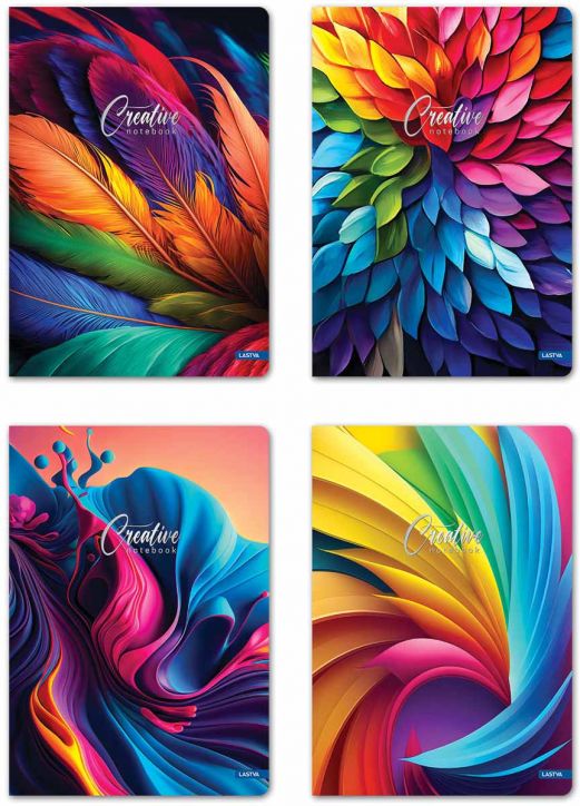 Тетрадка Lastva Creative А4, 96 листа с широки редове