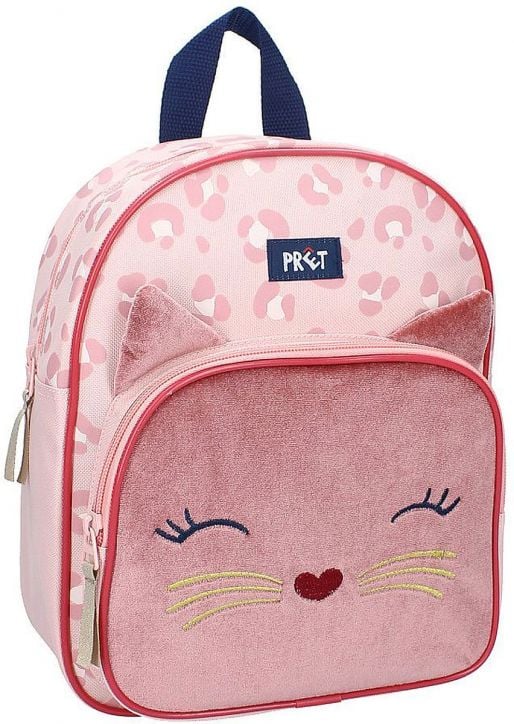 Детска раница Vadobag Pret Giggle - Коте, тъмнорозова