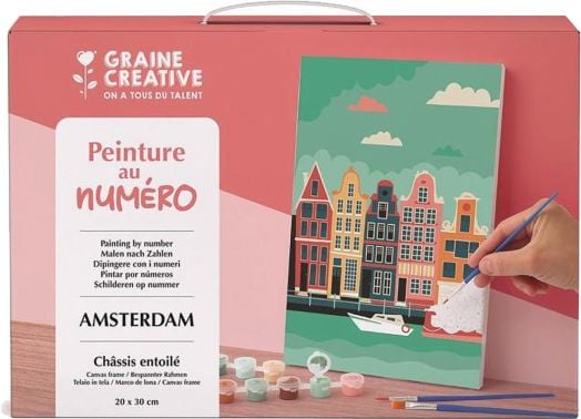 Комплект за рисуване по номера Graine Creative - Амстердам 20 x 30 см.