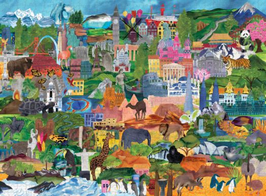 Пъзел Crocodile Creek: Световен колаж, 1000 части