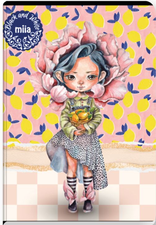 Тетрадка Black & White Miia А5, 40 листа - малки квадратчета