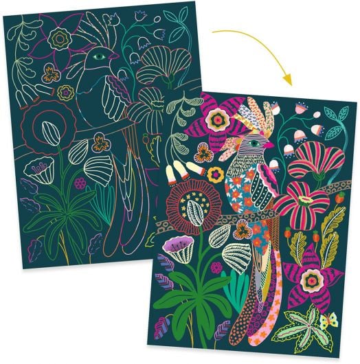 Комплект скреч карти Djeco - Rococo