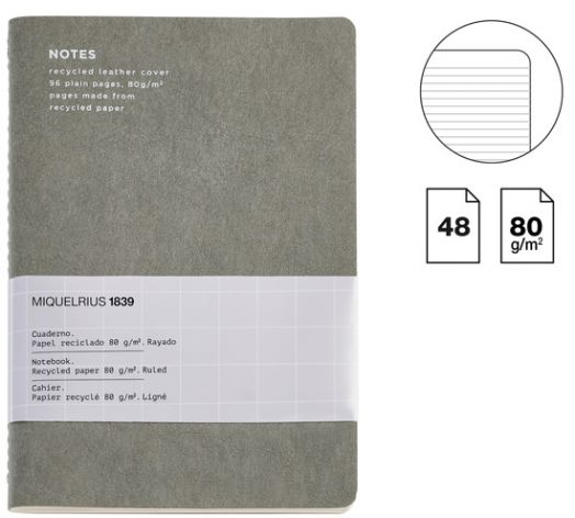 Тетрадка Miquelrius Flexible Black A5, 96 линирани страници
