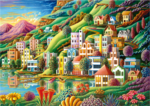 Пъзел Educa: Скрито пристанище, 500 части