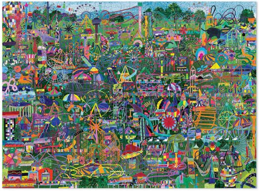 Пъзел Crocodile Creek: Увеселителни паркове по света, 1000 части