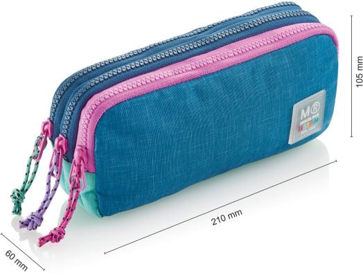 Несесер Miquelrius Rider Purple с три отделения, овален