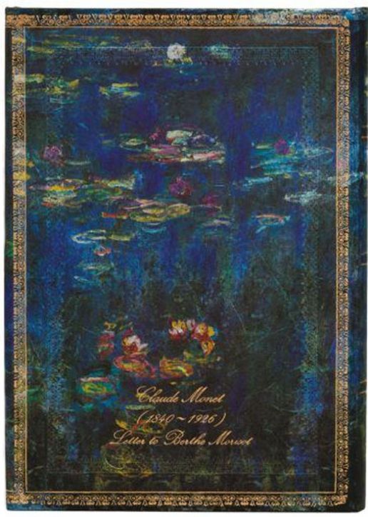 Тефтер Paperblanks - Monet (Water Lilies), Letter to Morisot Midi, 13 х 18 см.