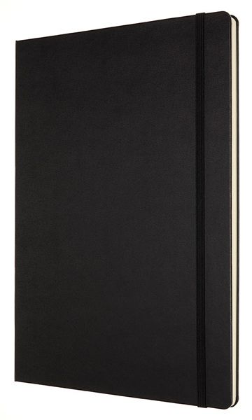 Черен тефтер Moleskine Classic Black в размер A4 с твърди корици и листа на точки