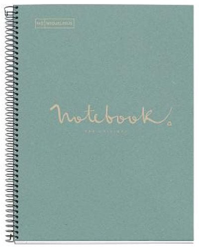 Тетрадка Miquelrius Recycled Ecoblue А4 със спирала, 80 листа на малки квадратчета