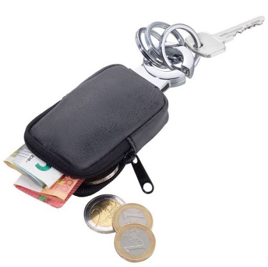 Ключодържател Troika с калъф - Clean Click, тъмносив