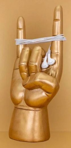 Поставка за слушалки Rock On Luckies of London - Златна ръка