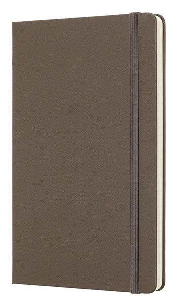 Голям кафяв тефтер Moleskine Classic Earth Brown с твърди корици и нелинирани страници