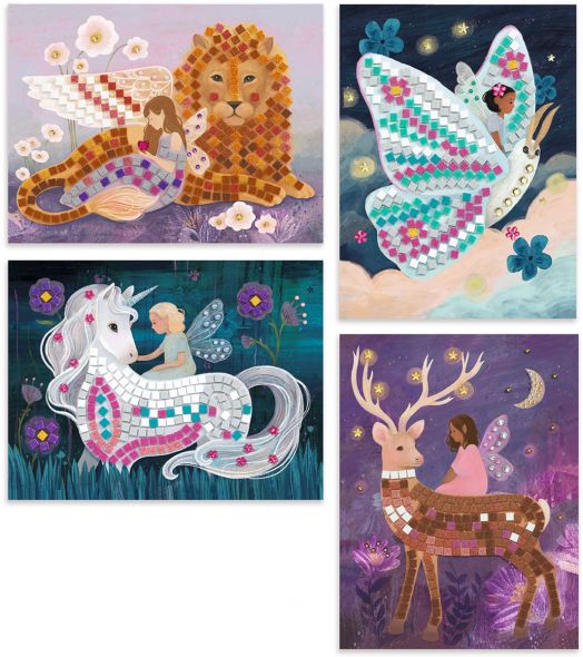 Творчески комплект Djeco: Мозайка - Приказни същества