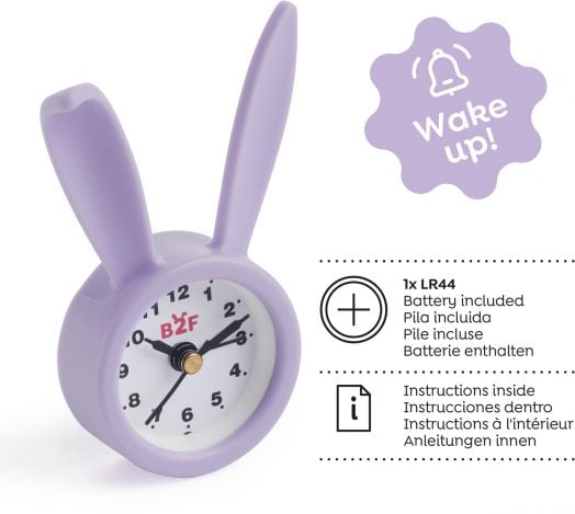 Будилник Miquelrius Back2Fun - Зайче, лилав