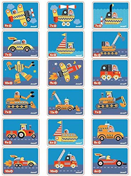 Детска магнитна книга Janod - Превозни средства