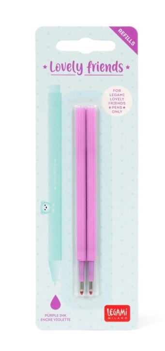 Комплект пълнители за гел химикалки Legami, 2 бр. лилави