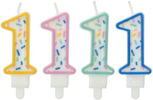 Свещ за рожден ден Folat Sprinkles - Цифра 1