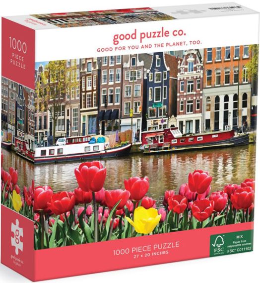 Пъзел Good Puzzle - Цветя в Амстердам, 1000 части