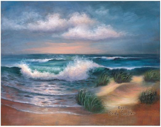 Комплект за лесно рисуване с акрилни бои върху платно Royal & Langnickel - Морски бряг