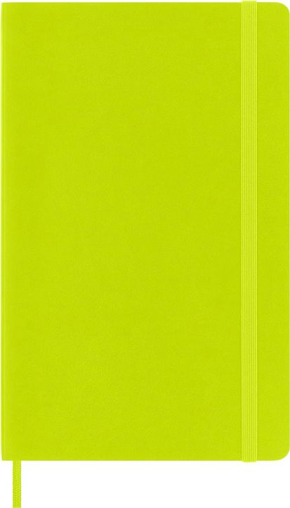 Класически тефтер Moleskine Classic Lemon Green с меки корици и линирани страници