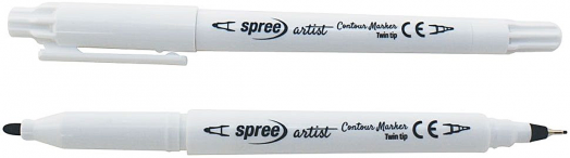 Акрилни маркери Spree Artist - 36 цвята + 2 контурни маркера, в кутия