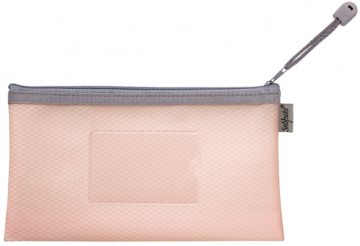 Папка с цип Snopake Mesh Zippa Bag DL, пастелно розово