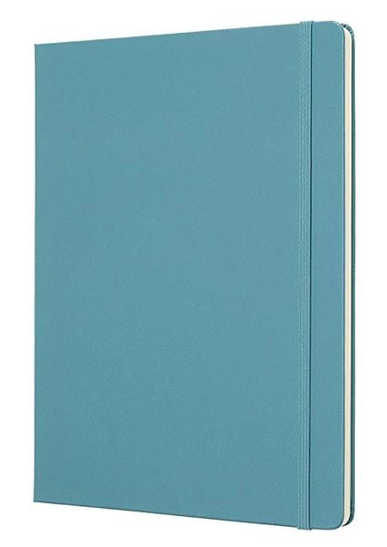 Голям пастелносин тефтер Moleskine Classic Reef Blue с твърди корици и нелинирани страници
