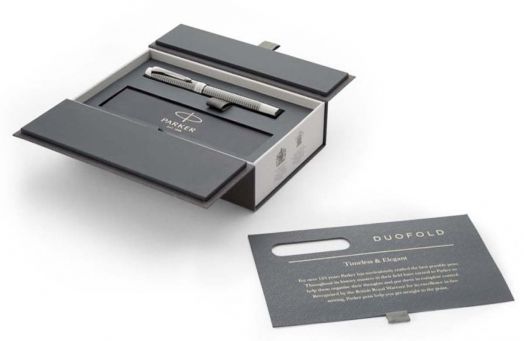 Писалка Parker Royal Duofold Prestige Ruthenium Chiselled