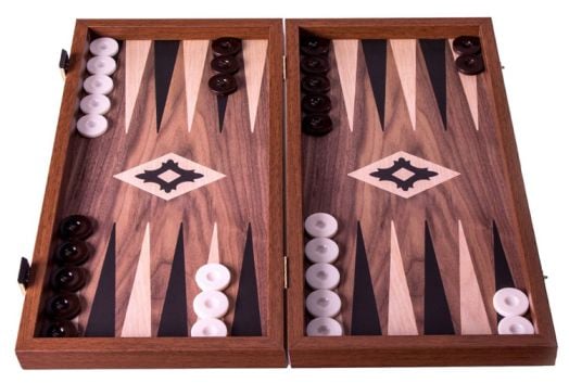 Мини табла Manopoulos - Орех реплика, 20 х 12 см.