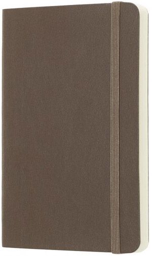 Джобен кафяв тефтер Moleskine Classic Earth Brown с меки корици и нелинирани страници