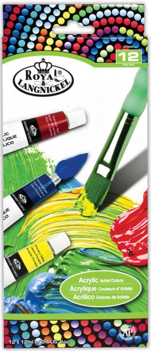 Акрилни бои Royal & Langnickel, 12 цвята