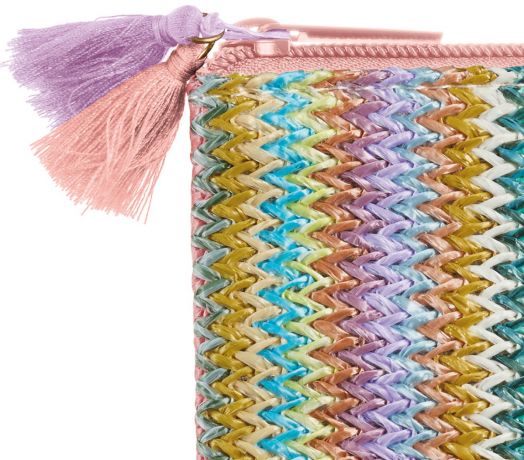 Плосък несесер Miquelrius Mallorca Zig Zag Raffia