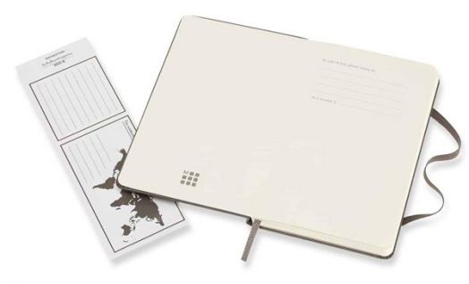 Джобен кафяв тефтер Moleskine Classic Earth Brown с твърди корици и линирани страници