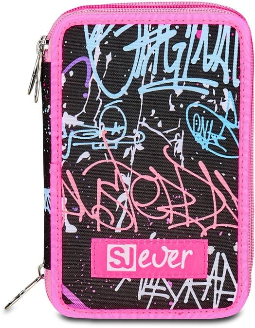 Ученически несесер Seven SJ Ever Fixstar с три отделения, пълен