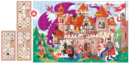 Асоциативна игра-пъзел Apli Kids - Замък, 104 части