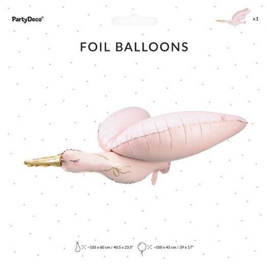 Фолиев балон PartyDeco - Щъркел