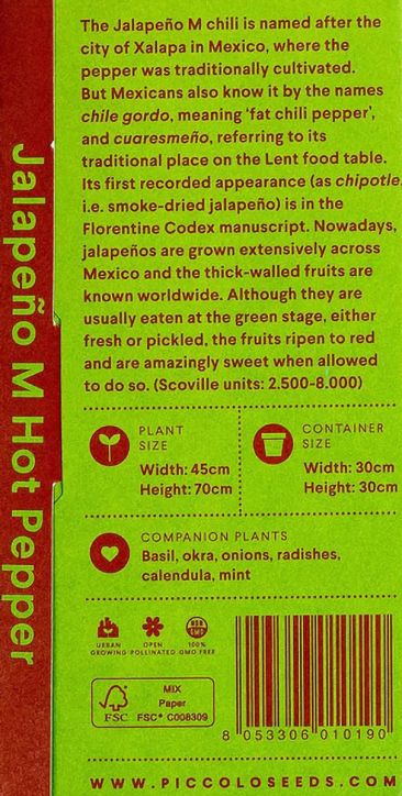 Семена за люта чушка Jalapeno M Piccolo