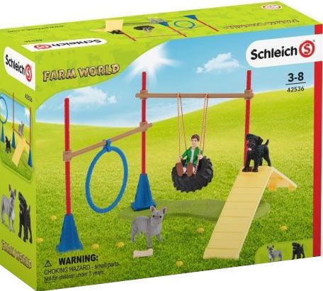 Комплект Schleich: Аджилити тренировка за кученца