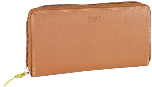 Хоризонтален дамски портфейл Mano Multicolours, коняк