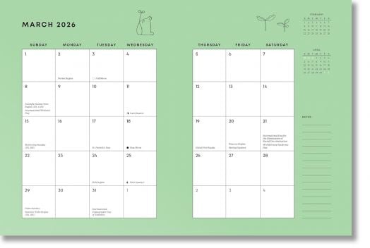 Studio Ghibli My Neighbor Totoro 2026, 12 Month Weekly Planner